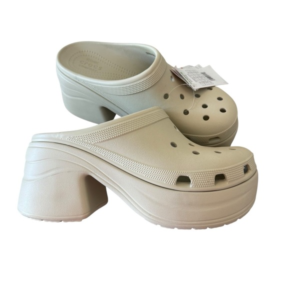 CROCS Siren Cream color Clogs mens 11 womens 13 - Picture 2 of 7